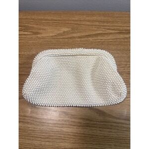 Vintage Beaded Hand Bag With Hinged Closure Corde‎ Bead